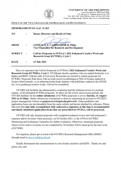 OVCRD Memorandum No. GAC 21-021_CFP for ECWRG 2021 Cycle 2 (1)_page-0001